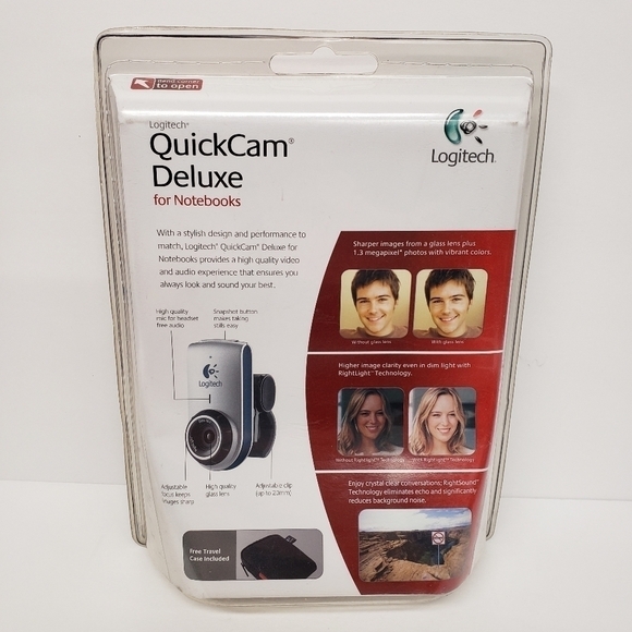 Logitech 1.3 megapixel Quick Cam Deluxe for Notebooks with Travel Pouch - Picture 2 of 5